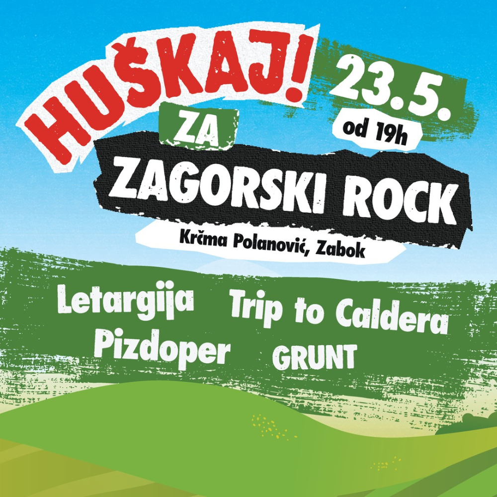 hušKAJ! ponovno okuplja zagorski underground: GRUNT, Trip to Caldera, Letargija i Pizdoper stižu u Zabok